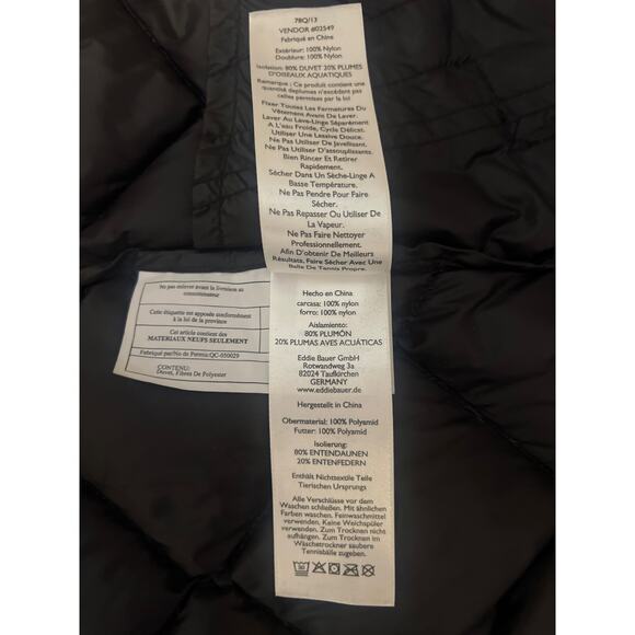 Women's Eddie Bauer down jacket Black Size Small - Picture 8 of 12